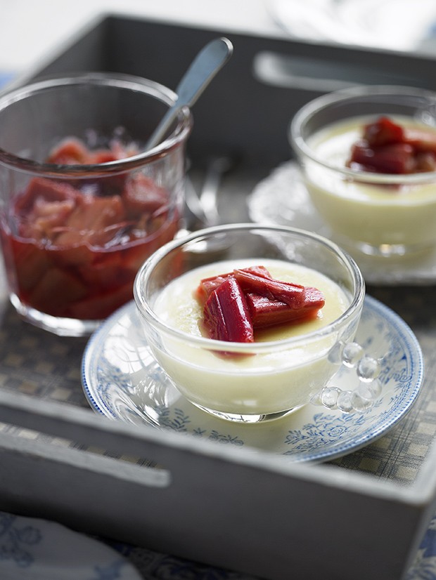 St Clement's posset with rhubarb compote Country Living Magazine UK